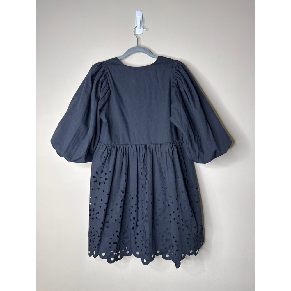 Rhode Black Eyelet Mini Dress Size XS - Picture 2 of 4